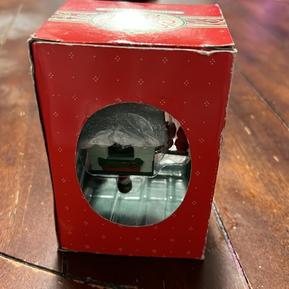 Bless Our Home Christmas Ornament Lustre Fame Cardinals Bird House Glitter 1992 - Picture 3 of 5